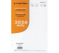 Ricambio Organizer Agenda Giornaliera 2026 cm. 14.5×21