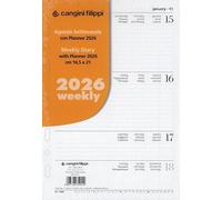 Ricambio Organizer Agenda Settimanale 2026 cm. 14,5×21
