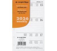 Ricambio Organizer Agenda Settimanale 2026 cm. 7,8×12,3