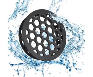 Ricambio ottimizzato - Filtro per capelli adatto per canaline doccia TECE Drainline - senza attrezzi - Diametro 49 mm plastica nera - Sostituisce il setaccio originale TECE (660005)