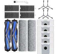 Ricambio Parts Compatible with ECOVACS DEEBOT X8 PRO OMNI/X8 Omni Vacuum Cleaner Robot Parts 2 Main Brush 4 Side Brushes 4 HEPA Filters 2 Roller Mop Cloth 5 Dust Bags