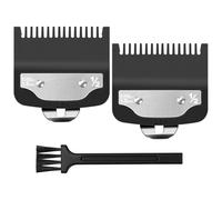 Ricambio per 1/2 Wahl Clipper Guards Set, 1/16" 1,5 mm Metallo Capelli Clipper Guards Set per Stilisti Professionali e Barbieri, 2 Pack 1/2 Wahl Clipper Guards e Spazzola