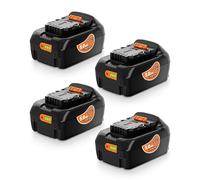 Ricambio per batteria agli ioni di litio Dewalt 20 V MAX 5,0 Ah con porta di ricarica USB e USB-C compatibile con utensili e caricabatterie Dewalt 20 V, confezione da 4