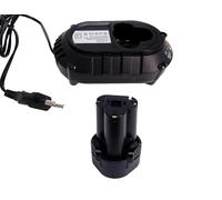 Ricambio per batteria Makita tipo BL1013 196066-7 10,8 V con caricatore DC10WA agli ioni di litio per Makita CL100DW DF330D LCT203W FD01ZW, BL1013 BL1014 194550-6 194551-4 195332-9 Batteria per