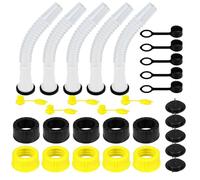 Ricambio per confezione da cinque beccucci del gas con tappi e guarnizioni inclusi, adatto per Wedco Fits Eagle