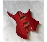ricambio per corpo chitarra Chitarra Elettrica Senza Paletta Corpo In Tiglio Con Finitura Lucida Impiallacciatura In Acero Fiammato, 24 Tasti