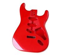 ricambio per corpo chitarra Modifica Del Corpo Della Chitarra Elettrica Metallo Rosso Brillante Luce Tre Singoli Pioppo Legno Fai Da Te Accessori Professionali Barilotto