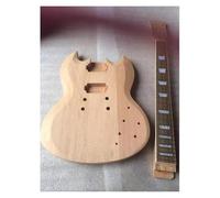 ricambio per corpo chitarra Un Corpo Di Chitarra Elettrica Non Finito Con Un Manico Di Chitarra Il Colore Del Legno Originale È Adatto Per La Chitarra Fai Da Te