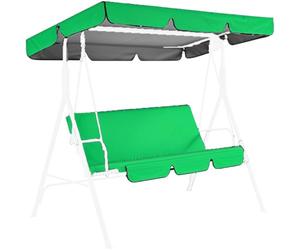 Ricambio per Dondolo da Giardino Tettuccio e Sedile Completo,3 posti,Impermeabile,Copertura di Ricambio per Dondolo da Esterno,per Dondolo Impermeabile Anti-UV(Size:190 * 132 * 15cm,Color:Verde)
