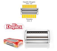 Ricambio per macchina per pasta Duplex Imperia 1/3 capelli d'angelo 1,5 mm e trenette fabbricata in Italia in acciaio cromato inox lucido
