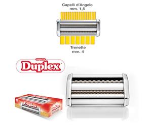 Ricambio per macchina per pasta Duplex Imperia 1/3 capelli d'angelo 1,5 mm e trenette fabbricata in Italia in acciaio cromato inox lucido