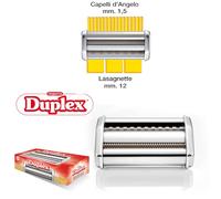 Ricambio per macchina per pasta Duplex Imperia 1/5 capelli d'angelo 1,5 mm e LASAGNETTE fabbricata in Italia in acciaio cromato
