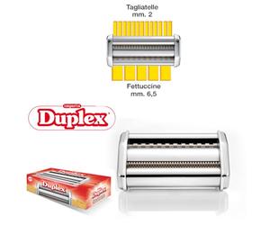 Ricambio per macchina per pasta Duplex Imperia 2/4 Tagliatelle e Fettuccine fabbricata in Italia in acciaio cromato (Incluso in tutte le macchine x pasta imperia) inox lucido