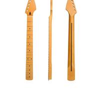 Ricambio Per Manico Per Chitarra 22 Tasti Manico In Acero Verniciato Di Colore Giallo Con Puntini Di Intarsio Sulla Tastiera Per Parti Di Chitarra Elettrica