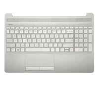 Ricambio per palmare per HP 15T-DW 15-DW 15S-DR 15S-DU Series Laptop Backlight Keyboard Assembly Touchpad Top Cover L52022-001 AP2H8000510 Argento naturale