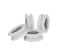 Ricambio per rulli per porte doccia, Pack Of 4 Sliding Shower Door Rollers U Groove Bearing 30x10x6mm Nylon Plastic Wheel