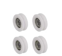 Ricambio per rulli per porte doccia, Shower Door Rollers U-Shape Groove Bearing Pulley Nylon ABS Pack Of 4 30x10x6mm