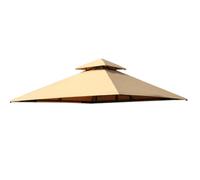Ricambio per Tendone, Waterproof Double Layer Shade, Protezione UV & Impermeabile, 3m*3m, per Spiaggia, Feste, Barbecue, Giardino (Non Include Tubi E Supporti)(Khaki)