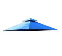 Ricambio per Tendone, Waterproof Double Layer Shade, Protezione UV & Impermeabile, 3m*3m, per Spiaggia, Feste, Barbecue, Giardino (Non Include Tubi E Supporti)(Blue)