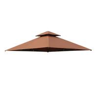 Ricambio per Tendone, Waterproof Double Layer Shade, Protezione UV & Impermeabile, 3m*3m, per Spiaggia, Feste, Barbecue, Giardino (Non Include Tubi E Supporti)(Brown)