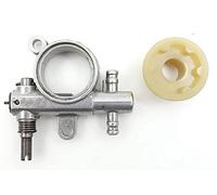 RICAMBIO POMPA OLIO E VITE SENZA FINE PER MOTOSEGA POTATORE A SCOPPIO BENZINA 25CC