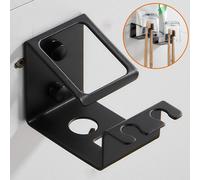 Ricambio Porta Spazzolino Dentifricio Montaggio a Parete Nero Autoadesivo