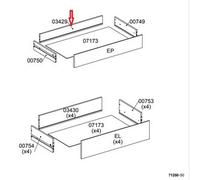 Ricambio Posteriore Cassetto 03429 per Kit Cassettiera 5C Nova 77 x 40