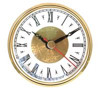 Ricambio quadrante orologio con numeri romani diametro 80 mm lunetta tono oro