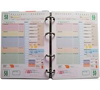 Ricambio/Ricarica per agenda organizer "formato A5" con 4 anelli 14x20cm (AgenDieta)