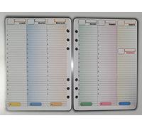 ricambio/ricarica per agenda organizer "formato A5" con 6 anelli 14x20cm (Agenda senza date)