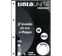 Ricambio Rinforzato Maxi Tintaunita A4 Fogli Bianchi