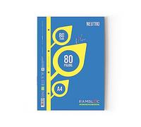 Ricambio rinforzato Rambloc Pacco da 4 Ricambi A4 Neutro. (160 fogli totali) - Massima Durabilità e Qualità per Tutte le Tue Esigenze di Scrittura e Archiviazione