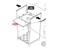 Ricambio Ripiano Centrale per Kit Mobile per Lavatoio 40 x 40 x 87H Cm
