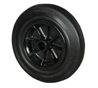 RICAMBIO RUOTA,RUOTINO CON DISCO NYLON GOMMATA 165X40 CON FORO DA 21 MM