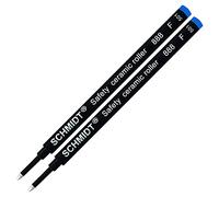 Ricambio Schmidt 888 per penna a sfera con punta fine (0,6 mm) inchiostro blu, corpo in plastica, punta in acciaio inossidabile, sfera di sicurezza in ceramica - Confezione da 2