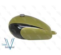 Ricambio Serbatoio Carburante Triumph T150 Verde Nero In Acciaio Con Tappo