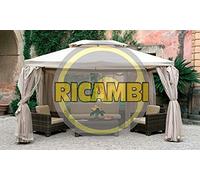 SET 4 TELI LATERALI MOSCHERIA ZANZARIERA PER GAZEBO CM. 300X400 MT. 3X4
