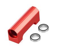 Ricambio supporto albero Supporto e cuscinetti dell'albero motore del blocco basher in lega di alluminio adatti per parti 1/5 X-MAXX 6S e 8S Cuscinetto del supporto(Red)