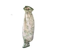 Ricami Fiorentini Baldi Portasacchetti per Cucina. Misura Grande cm 55x26. 100% Cotone toile de jouy. Prodotto Artigianale Toscano (portasacchetti, verde)