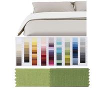 RICAMI FIORENTINI BALDI Sacco copritrapunta Double Face con federe Cotone 100%. Anche su Misura. Prodotto Artigianale Toscano. Cm 270x270 (Verde/Verde Oliva)