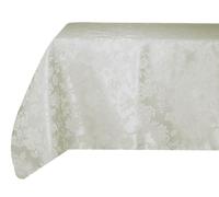 RICAMI FIORENTINI BALDI Tovaglia antimacchia Rettangolare per 12 Maxi Cm 180x270. Antimacchia No Stiro Tipo fiandra Orlo Dritto. Molto Resistente. Prodotto Artigianale Toscano. Bianco Perlato 01