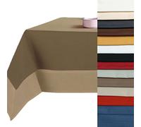 RICAMI FIORENTINI BALDI Tovaglia Bicolore in Tessuto antimacchia con Balza. Quadrata CM 100X100. Prodotto Artigianale Toscano di Alta qualità. Scegli i Tuoi Colori Preferiti!