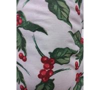 RICAMI FIORENTINI BALDI Tovaglia Natalizia, Robusto Cotone Panama. su Richiesta Misure Personalizzate. Prodotto Artigianale Toscano Tema Natale. Ovale Cm 160x220 (vischio - Bianco)