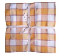 RICAMI FIORENTINI BALDI Tovaglia quadretti in cotone tinto filo 100%. Made in Italy (Rettangolare cm 140x180 - giallo)