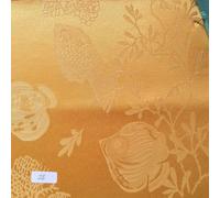 RICAMI FIORENTINI BALDI, Tovaglioli antimacchia Coralli, Rifinitura Orlo Smerlato. Antimacchia No Stiro. Molto Resistente. Prodotto Artigianale Toscano. Set 6 tovaglioli (Giallo 28)