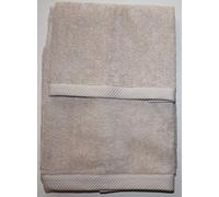 Ricami fiorentini Set Asciugamani 100% Spugna di Cotone 550 gr/mq. Due Pezzi: Viso + ospite. Morbidezza e Ottimo Assorbimento. Spugne di Alta qualità. (Beige)