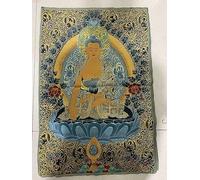 Ricamo in Seta Tibet Thangka Buddismo Sakyamuni Buddha Tangka Murale da Appendere alla Parete per la Decorazione Domestica