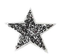 Ricamo Moda Argento Glitter A Forma di Stella Patch Cucire Ferro sulla Borsa Badge Vestiti Patch di Tessuto Applique Fai da Te Cucito Mestiere Molto Pratico e Popolare Fashion Processing