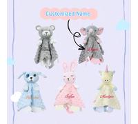 [Ricamo personalizzato] 1 pezzo Copertina per bambola di peluche personalizzabile, Coperta di peluche animale imbottito, Regalo personalizzato significativo, Bambola di peluche morbida, Adatto come re