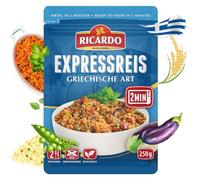 RICARDO Express Riso greco 16 x 250 g Preparazione Riso Preparato Piatti pronti Microonde/Padella in modo rapido e semplice
